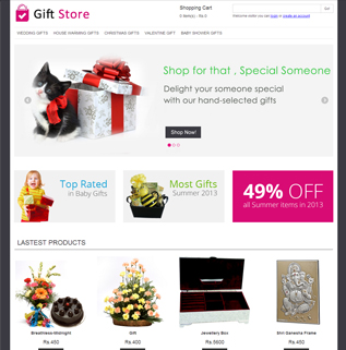 Gift Store - Shopping Cart Software